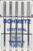  Universal Machine Needles, Size 100/16, 5 pack